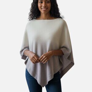 Barefoot Dreams Women’s Cozychic Ultra Lite Ocean Breeze Poncho Violet Ombre NEW